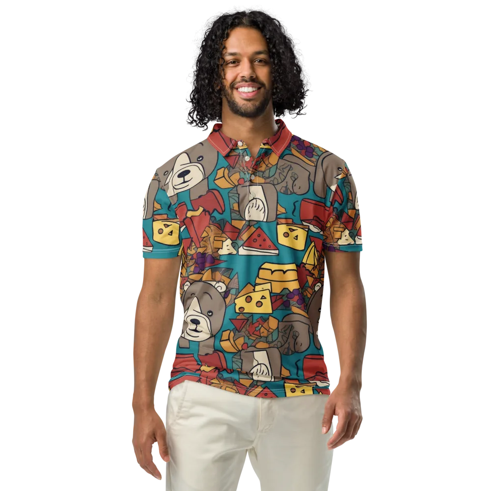 Picnic Pals on Men's Slim Fit Polo Shirt — Front