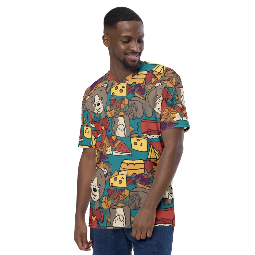 Picnic Pals on Men's Crew Neck T-Shirt — Left