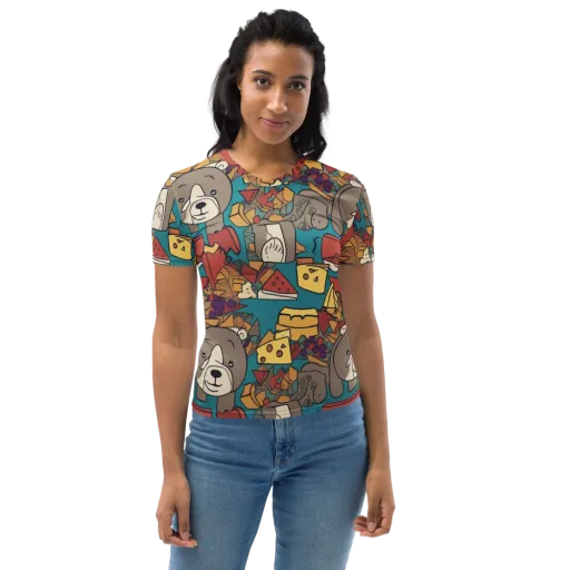 Picnic Pals on a Women's Crew Neck T-Shirt