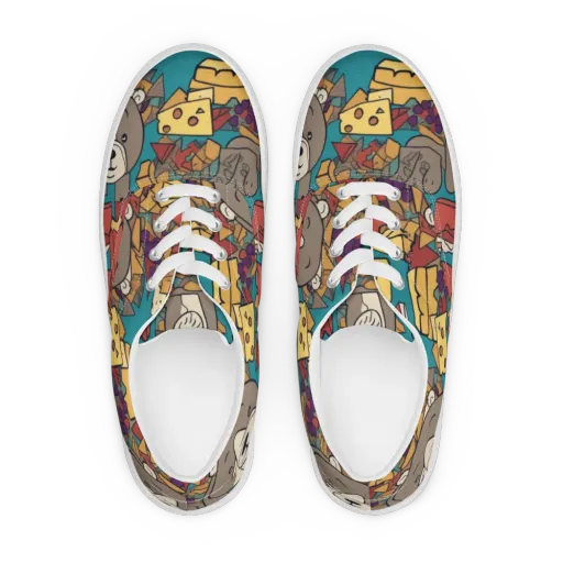Picnic Pals on a Men's Lace-Up Canvas Shoes