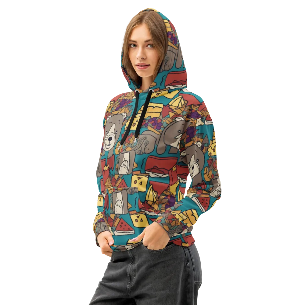 Picnic Pals on Cotton Hoodie — Left Front