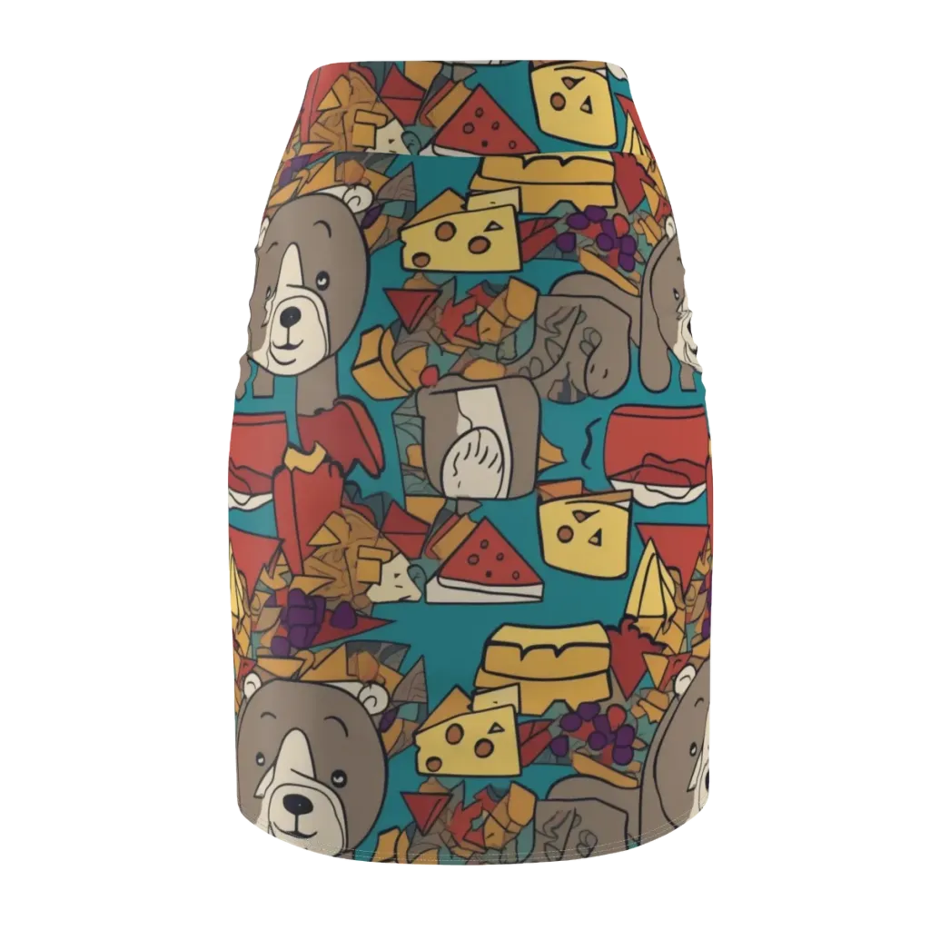 Picnic Pals on Pencil Skirt — Back