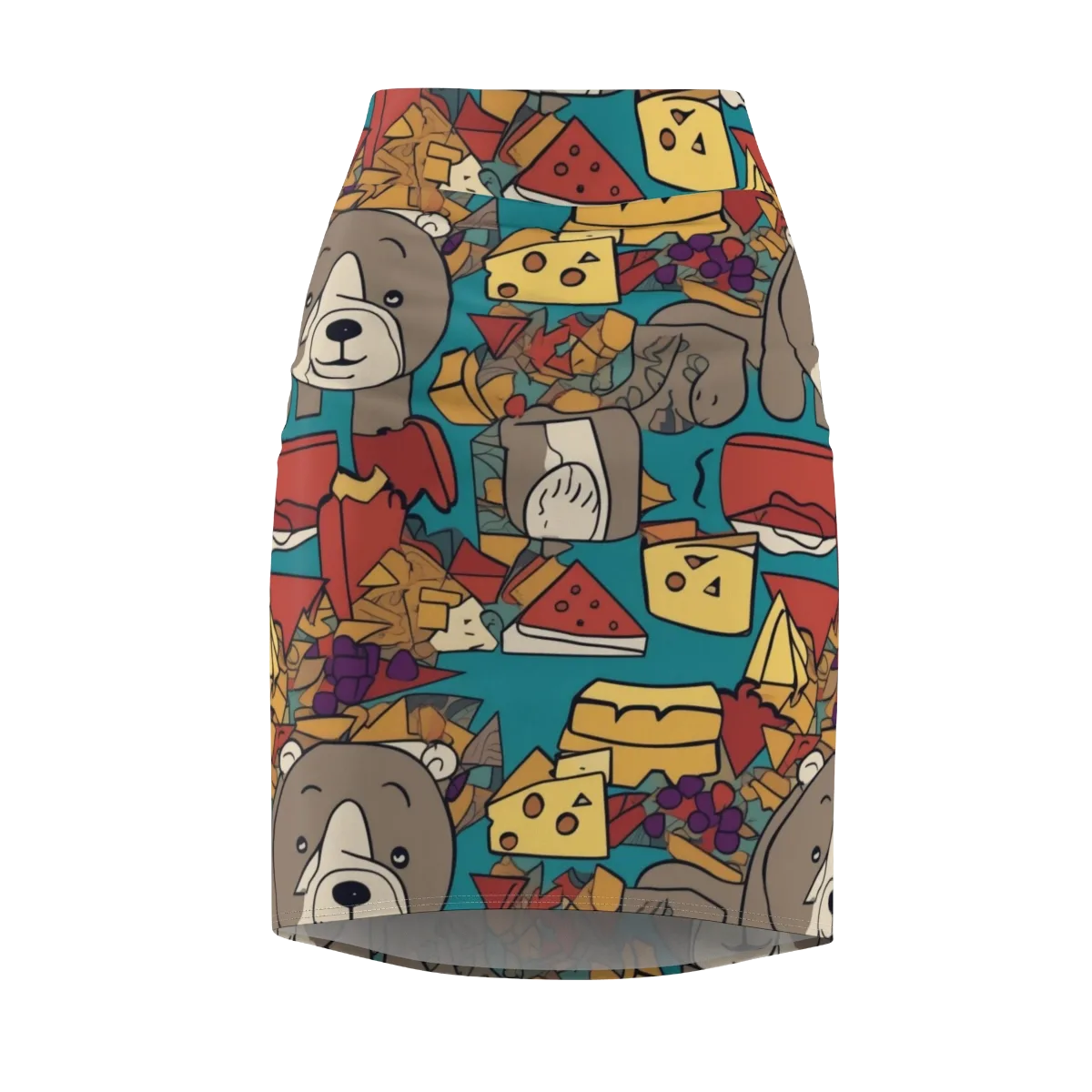 Picnic Pals on Pencil Skirt — Front