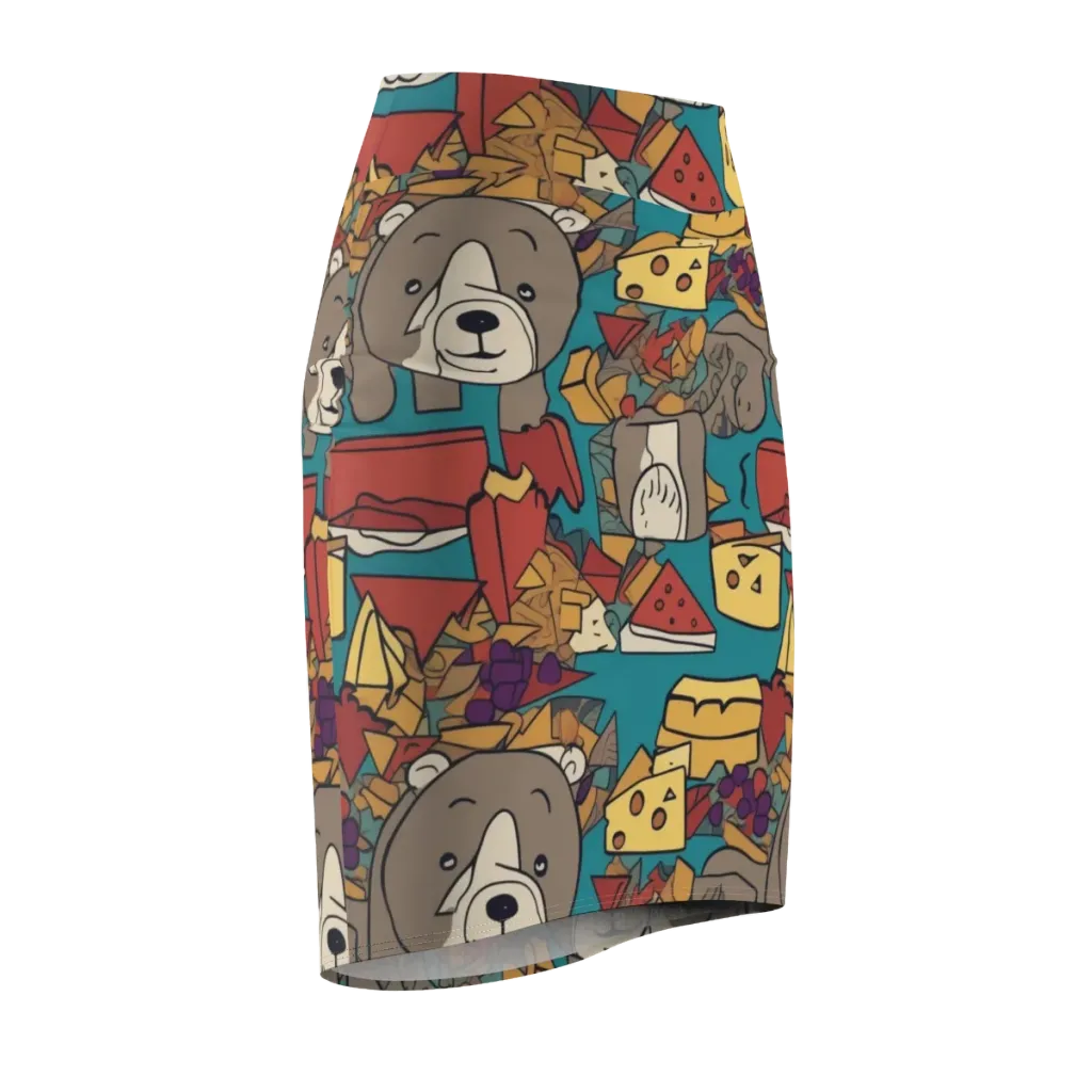 Picnic Pals on Pencil Skirt — Front Side