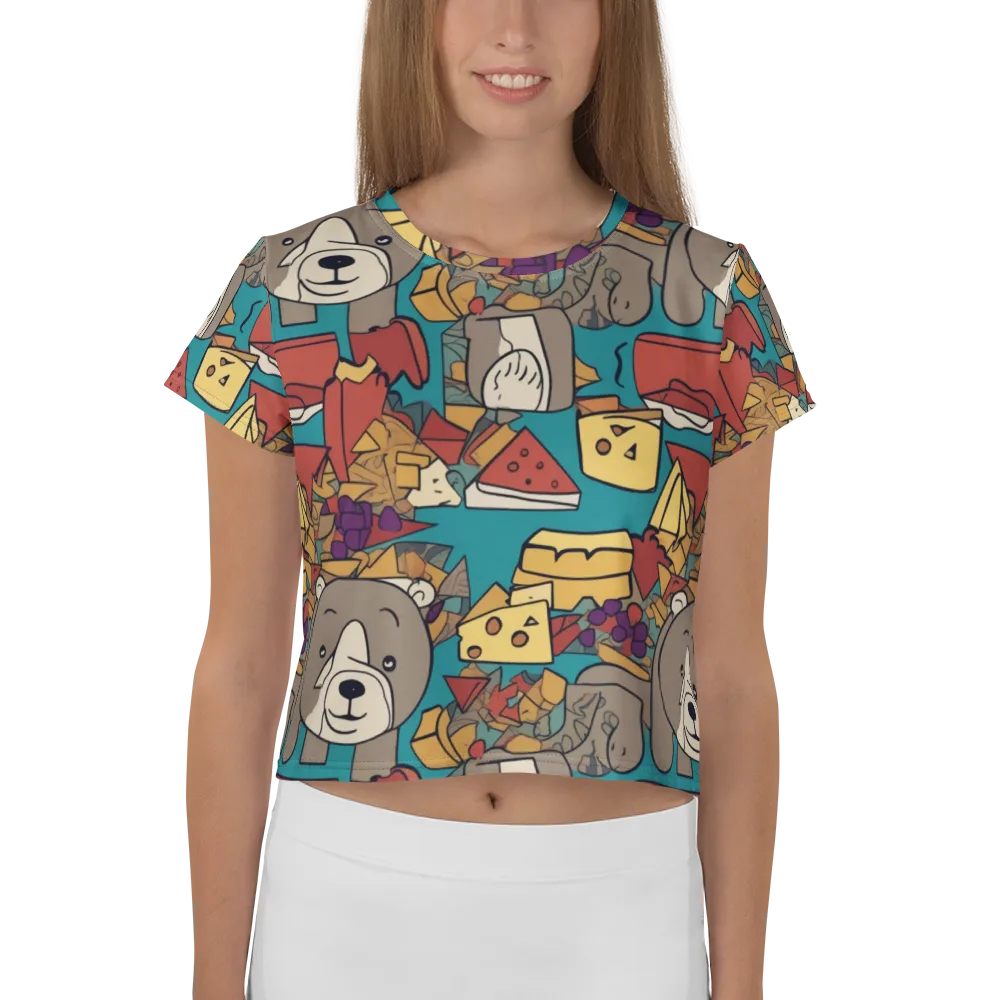 Picnic Pals on Crop Tee — Front