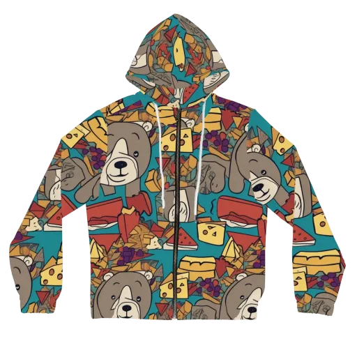 Picnic Pals on a Women's Full-Zip Hoodie