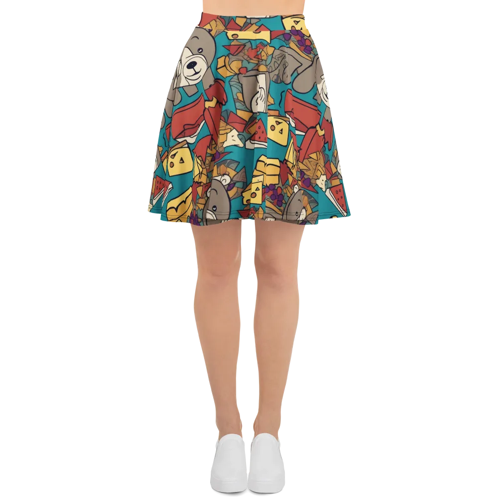 Picnic Pals on Skater Skirt — Front