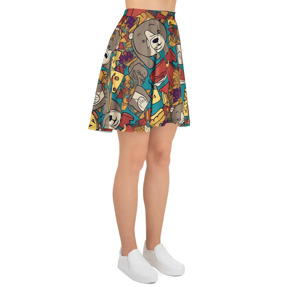 Picnic Pals on Skater Skirt — Right