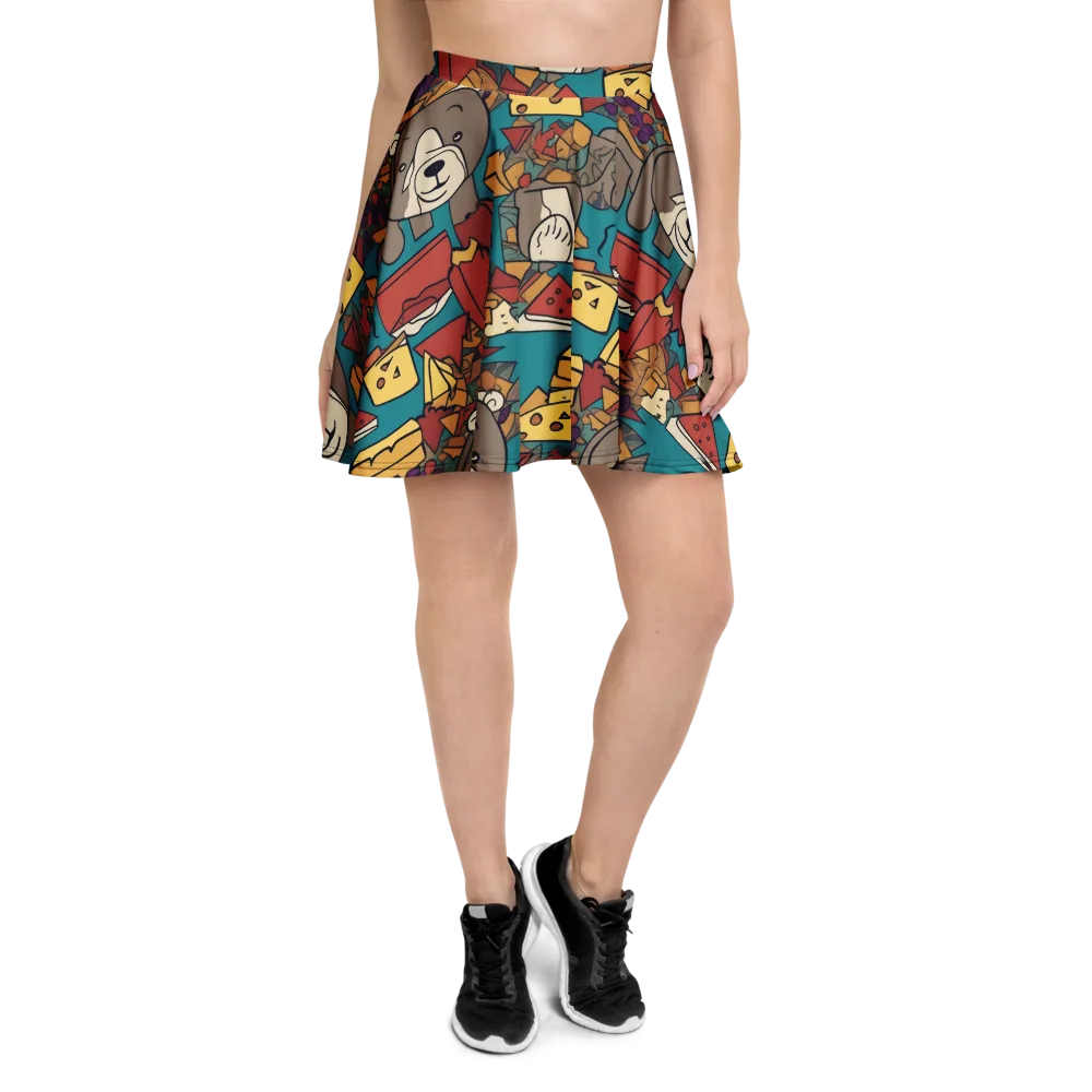 Picnic Pals on Skater Skirt — Front