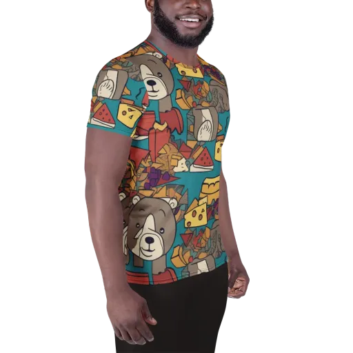 Picnic Pals on a Men's Athletic T-Shirt