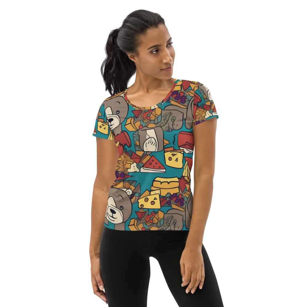 Picnic Pals on Women's Athletic T-Shirt — Front