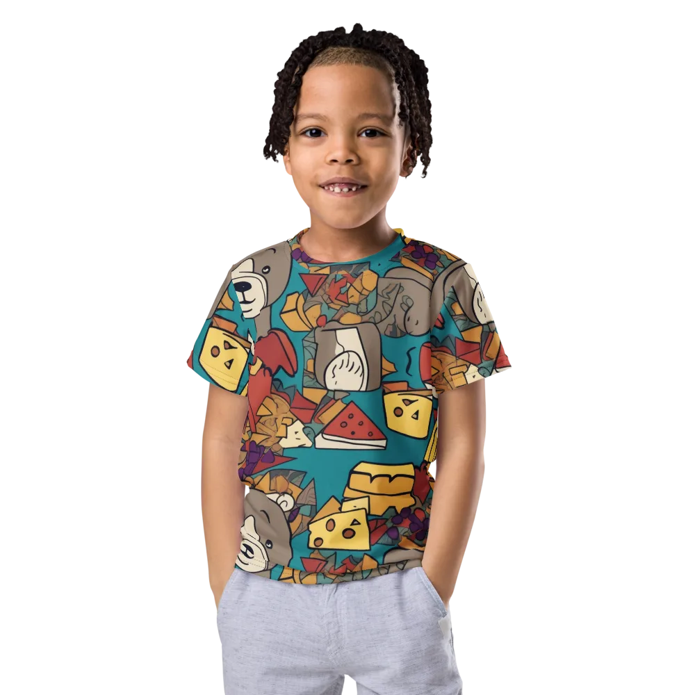 Picnic Pals on Kids Crew Neck T-Shirt — Front