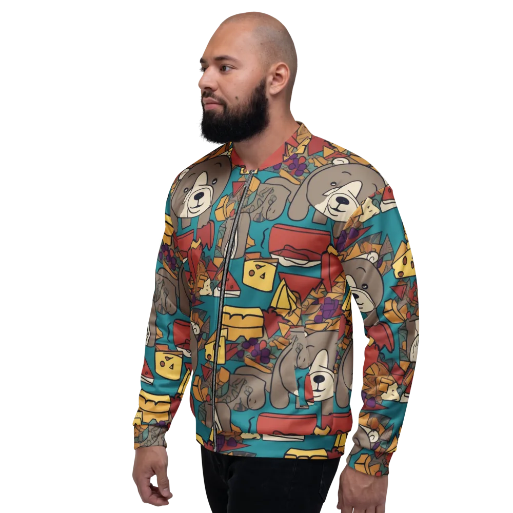 Picnic Pals on Bomber Jacket — Left