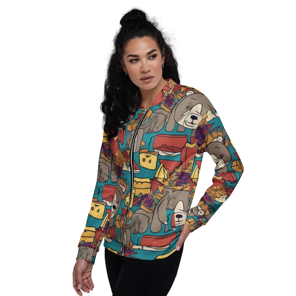 Picnic Pals on Bomber Jacket — Left