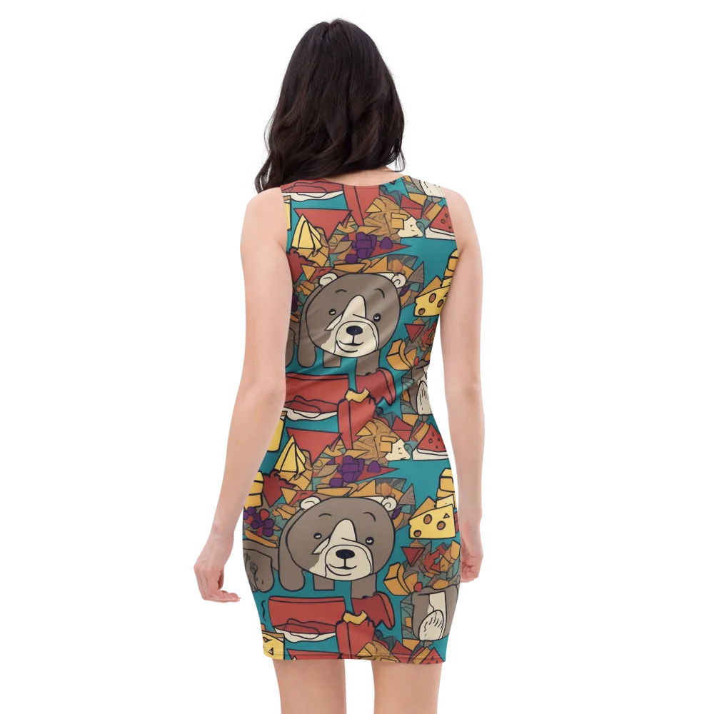 Picnic Pals on Bodycon Dress — Back