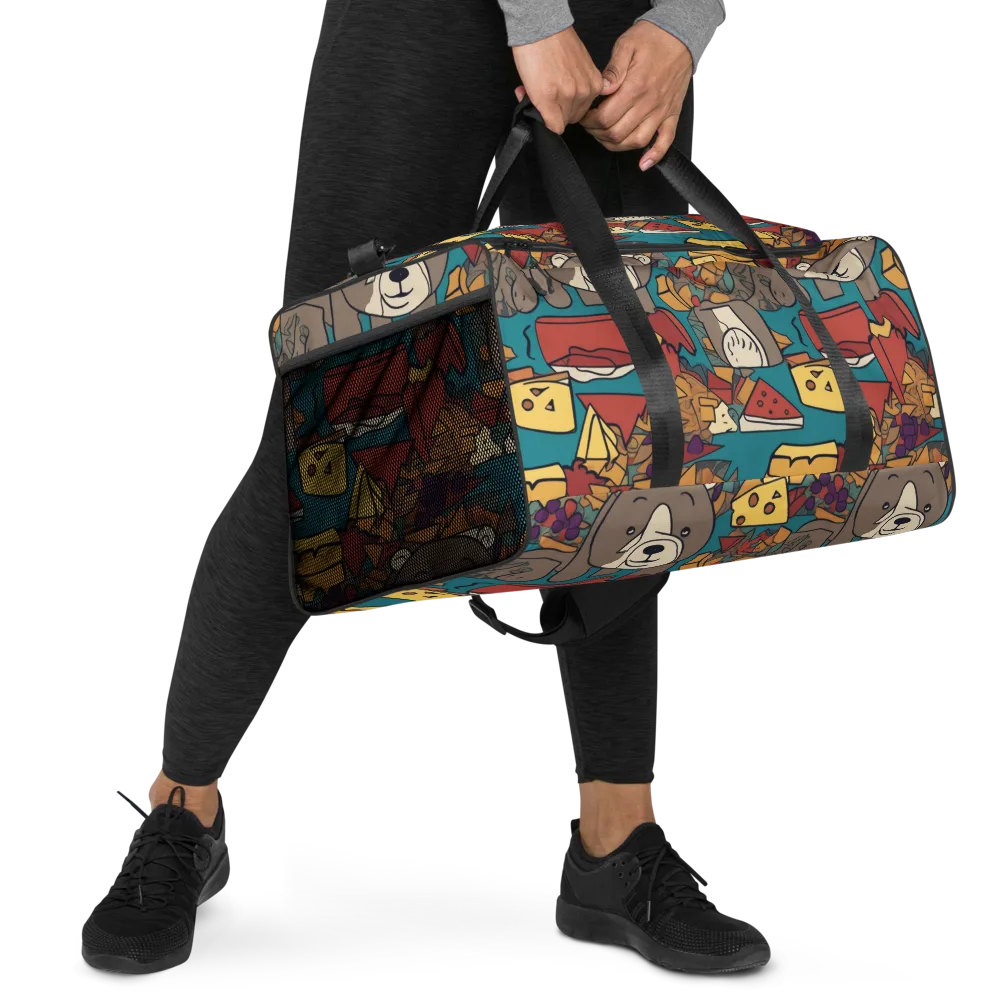 Picnic Pals on Duffle Bag — Right Front