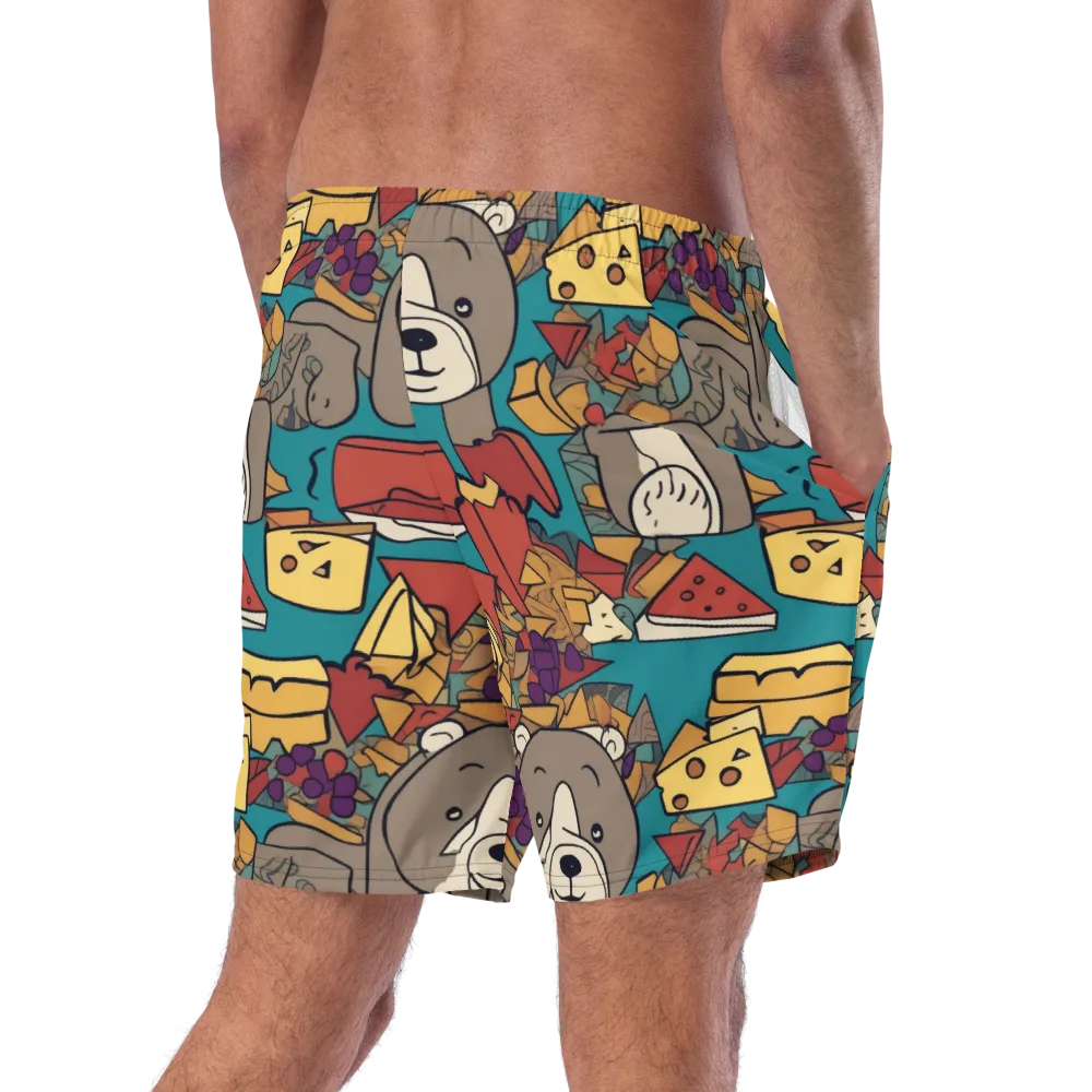 Picnic Pals on Swim Trunks — Right Back