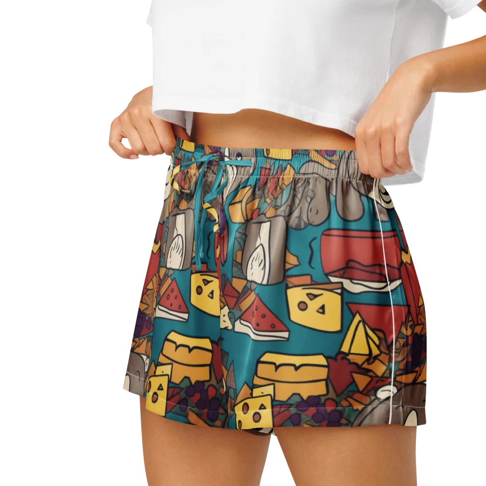 Picnic Pals on Women's Pajama Shorts — Left