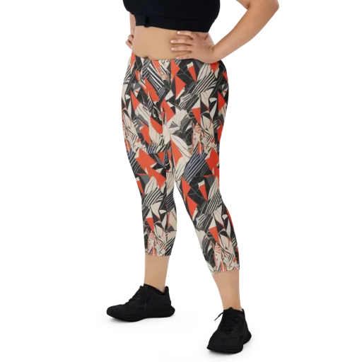 Vermilion Static on a Capri Leggings