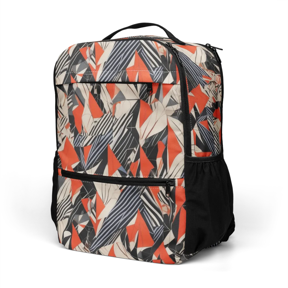 Vermilion Static on Utility Backpack — Left Front