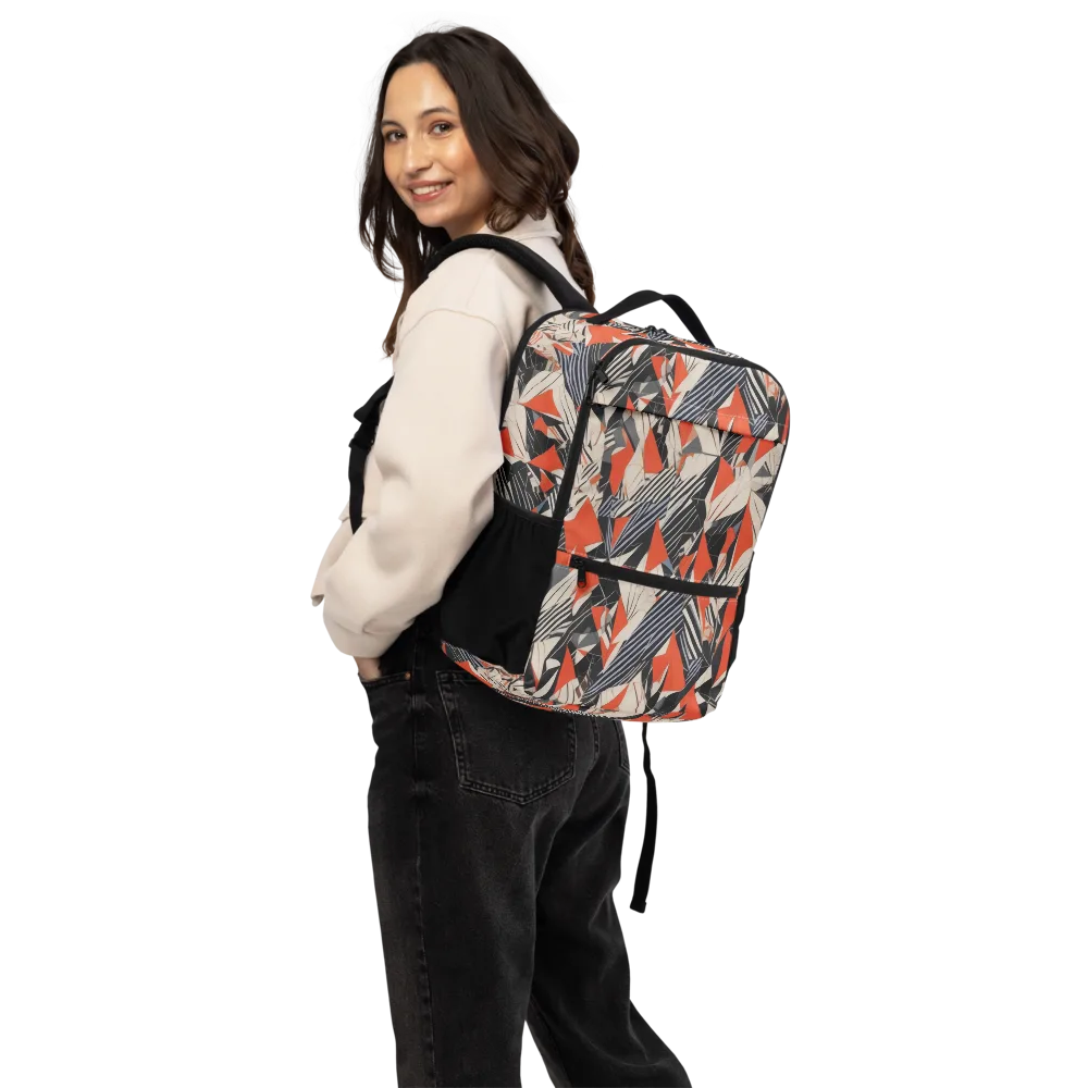 Vermilion Static on Utility Backpack — Back