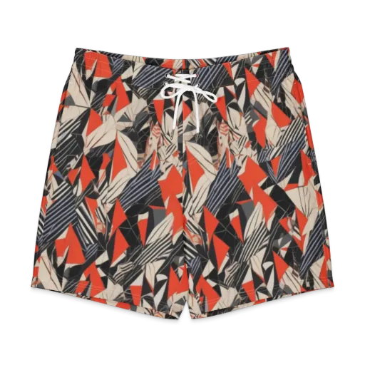 Vermilion Static on a Men's Board Shorts