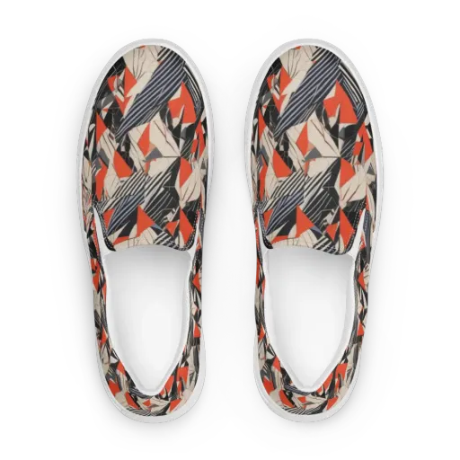 Vermilion Static on a Women's Slip-On Canvas Shoes