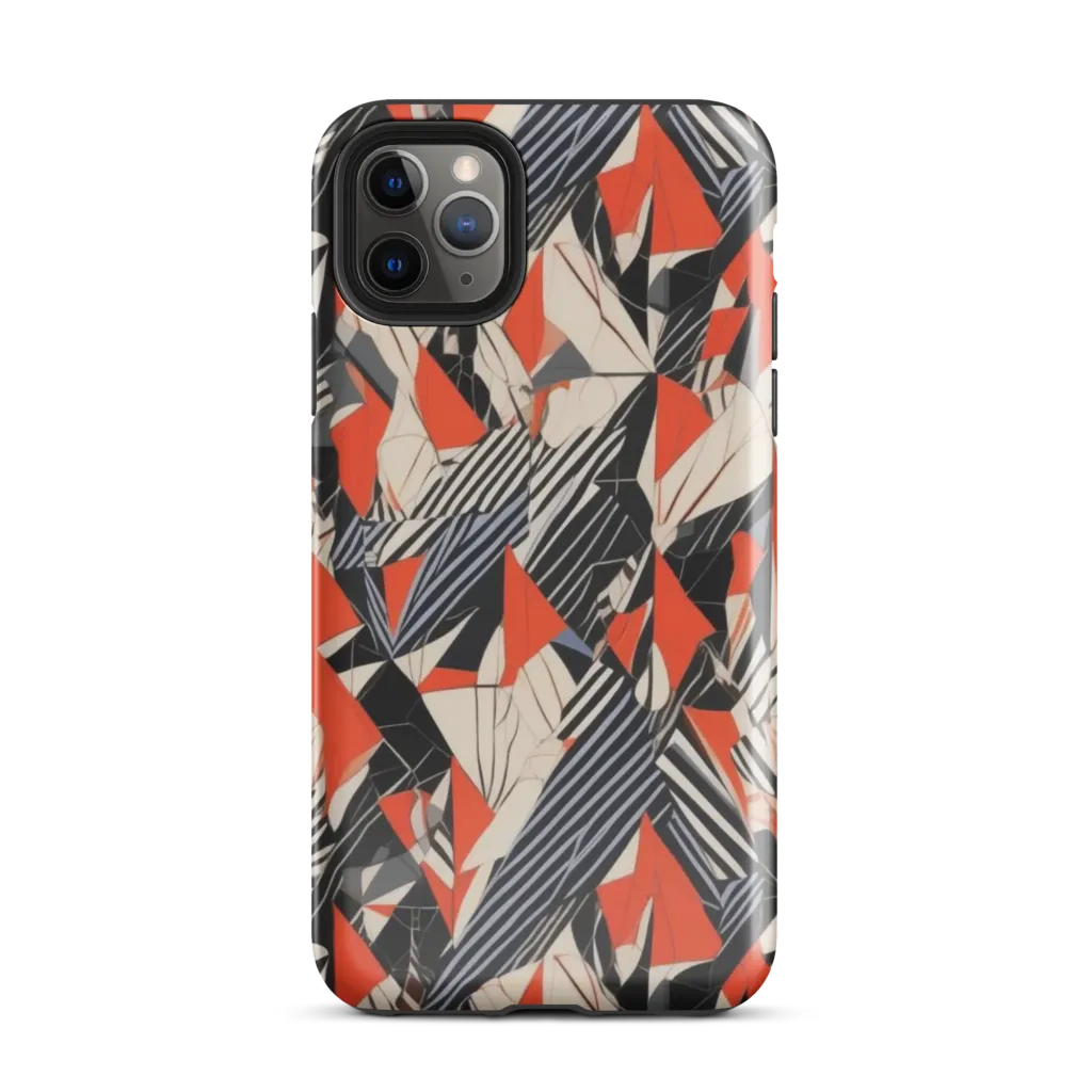 Vermilion Static on Tough Case for iPhone® — Front