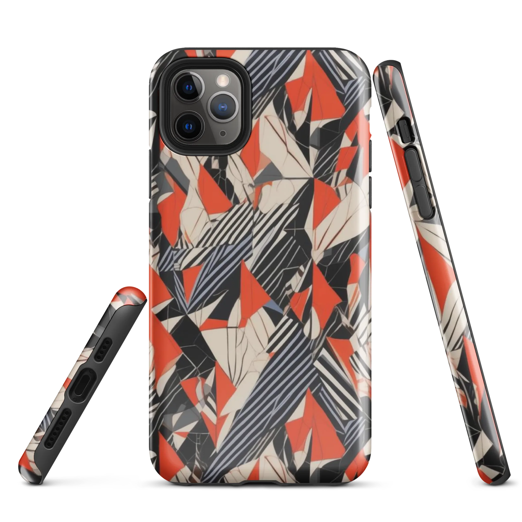 Vermilion Static on Tough Case for iPhone® — Front