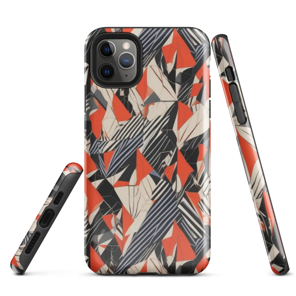 Vermilion Static on Tough Case for iPhone® — Front