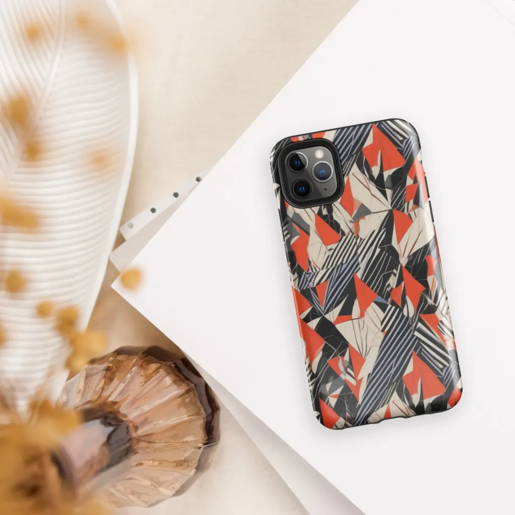 Vermilion Static on Tough Case for iPhone® — Front