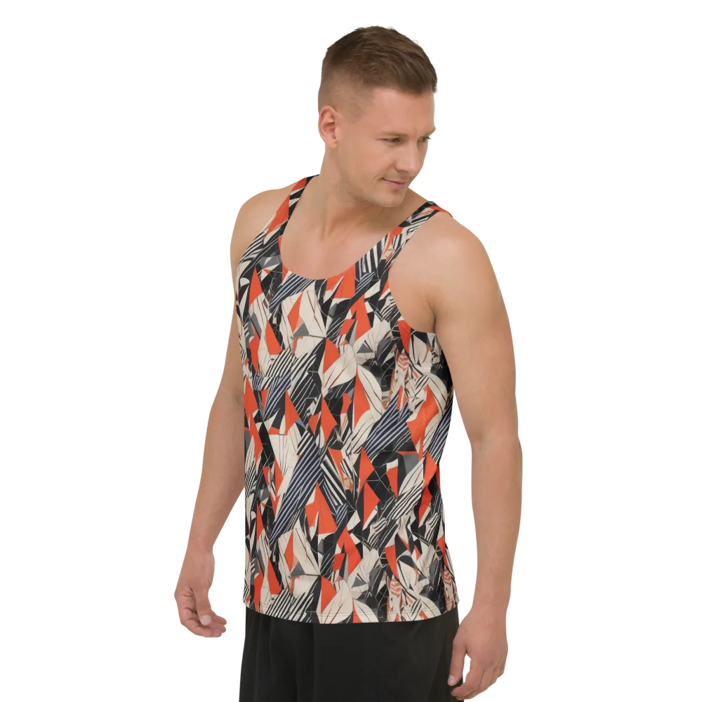 Vermilion Static on Men's Tank Top — Left Front