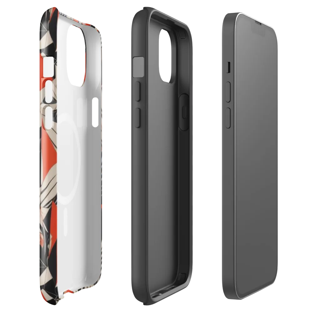 Vermilion Static on MagSafe Tough Case for iPhone® — Front