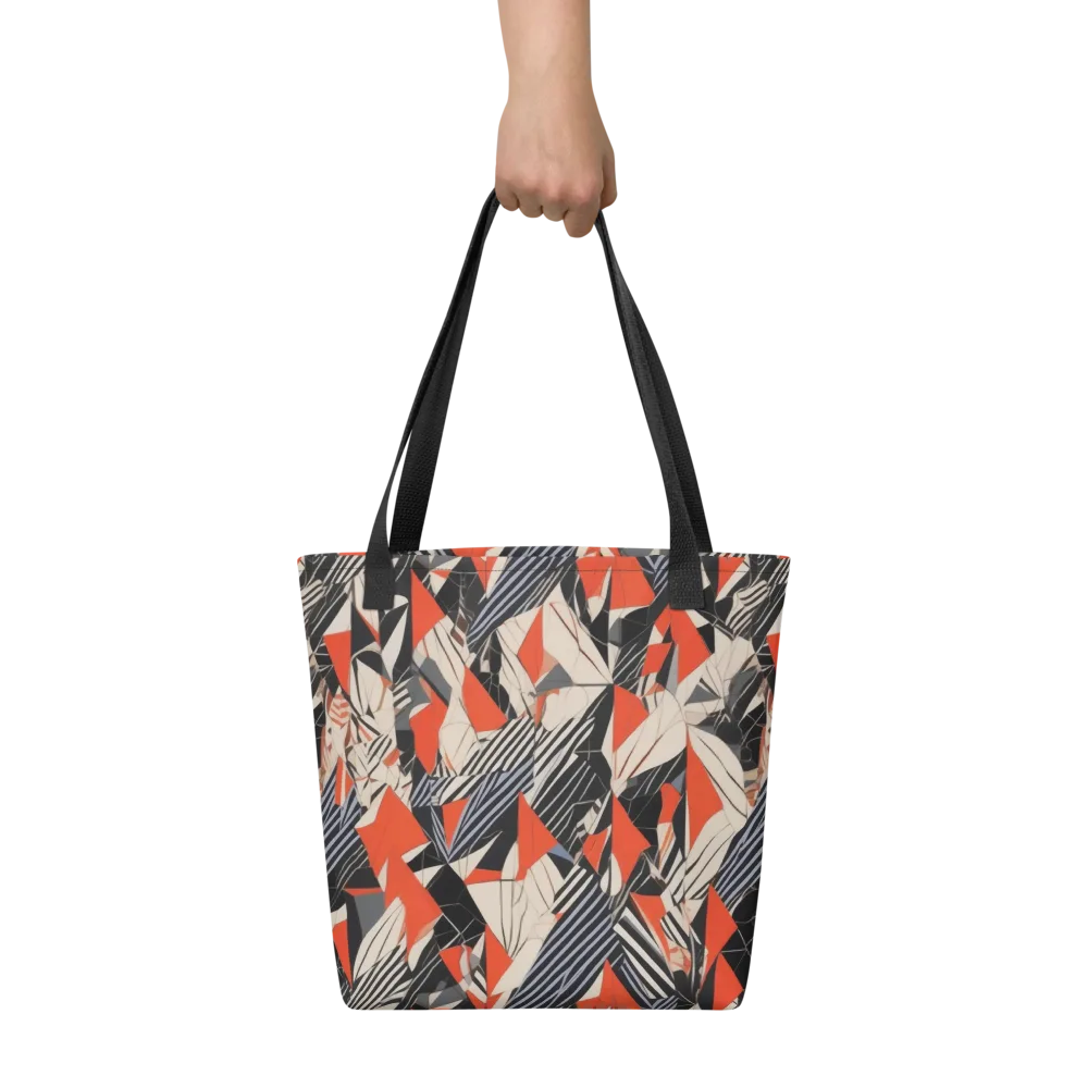Vermilion Static on Tote Bag — Front