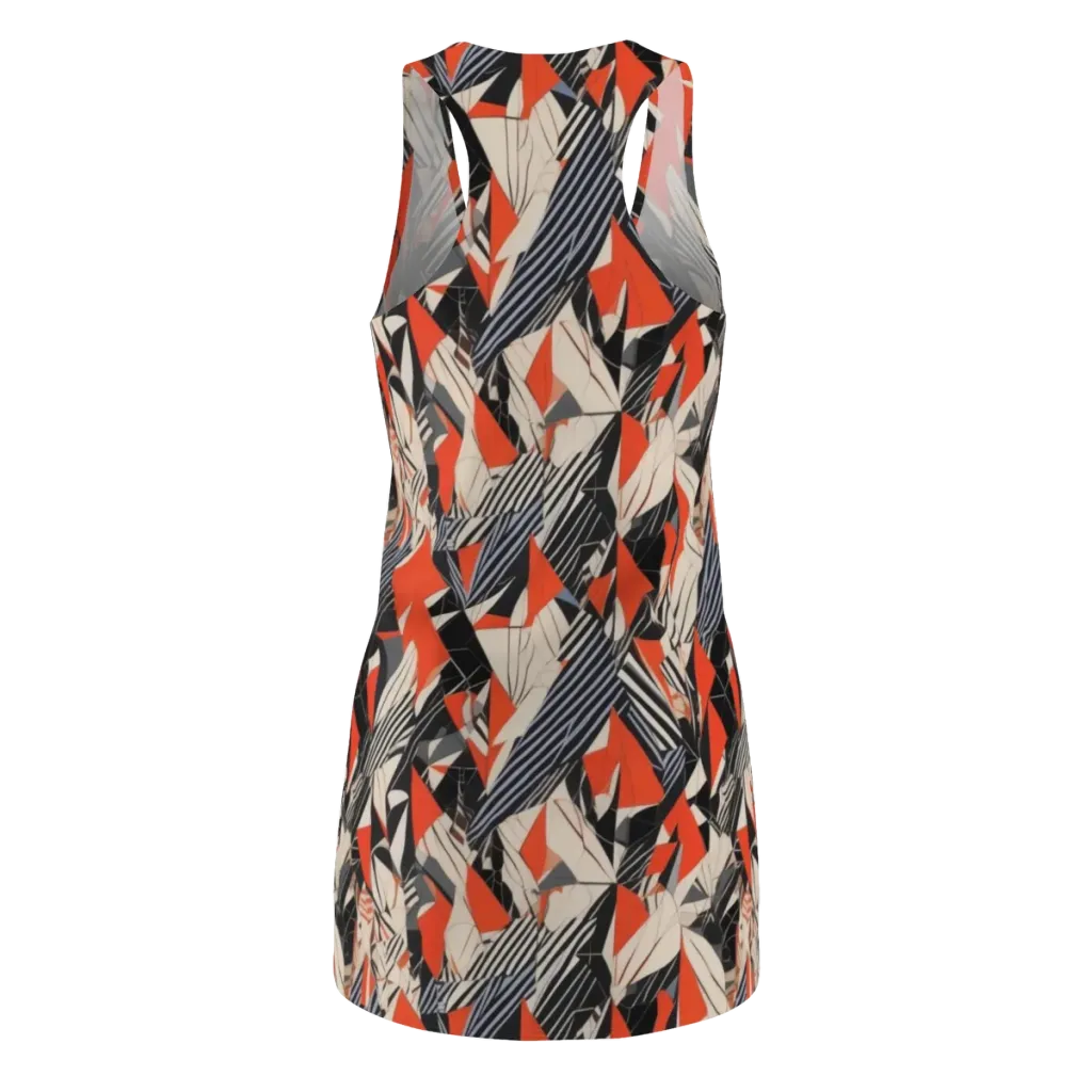 Vermilion Static on Racerback Dress — Back