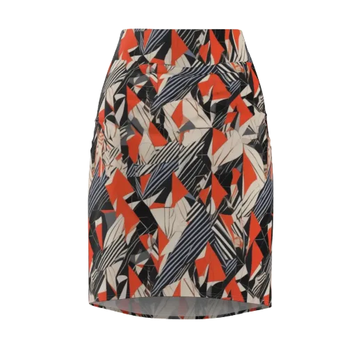 Vermilion Static on a Pencil Skirt