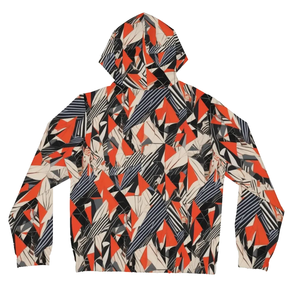 Vermilion Static on Women's Full-Zip Hoodie — Back