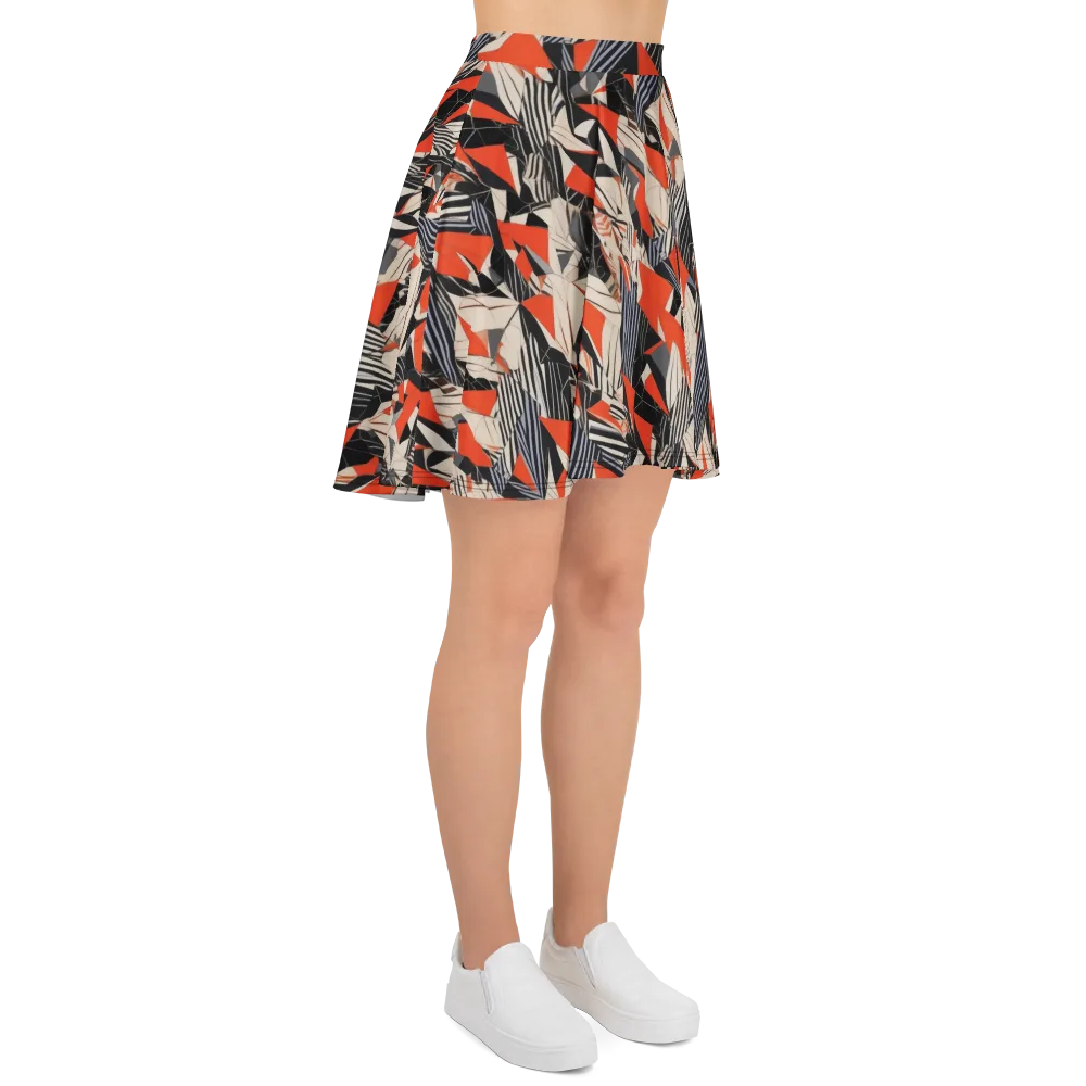 Vermilion Static on Skater Skirt — Right
