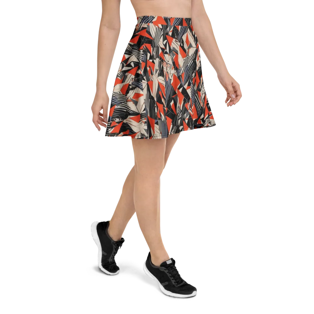 Vermilion Static on Skater Skirt — Right