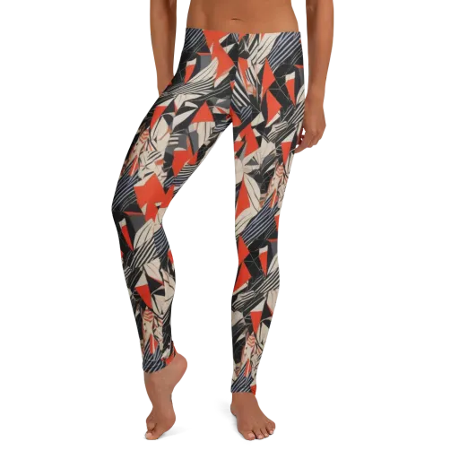 Vermilion Static on a Leggings