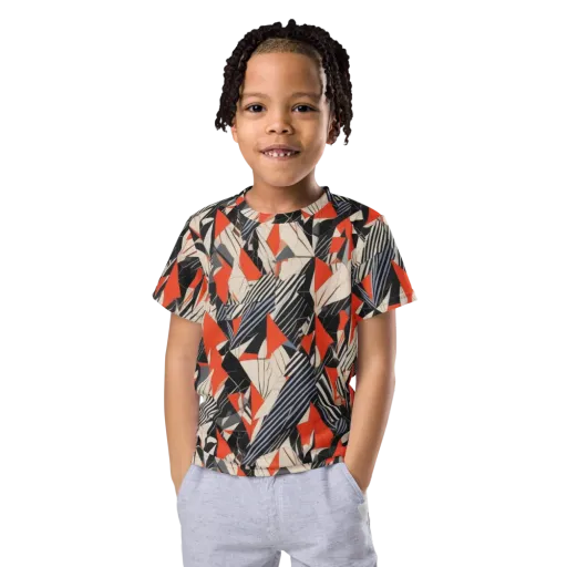 Vermilion Static on a Kids Crew Neck T-Shirt