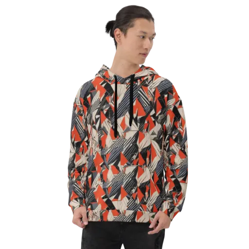 Vermilion Static on a Hoodie