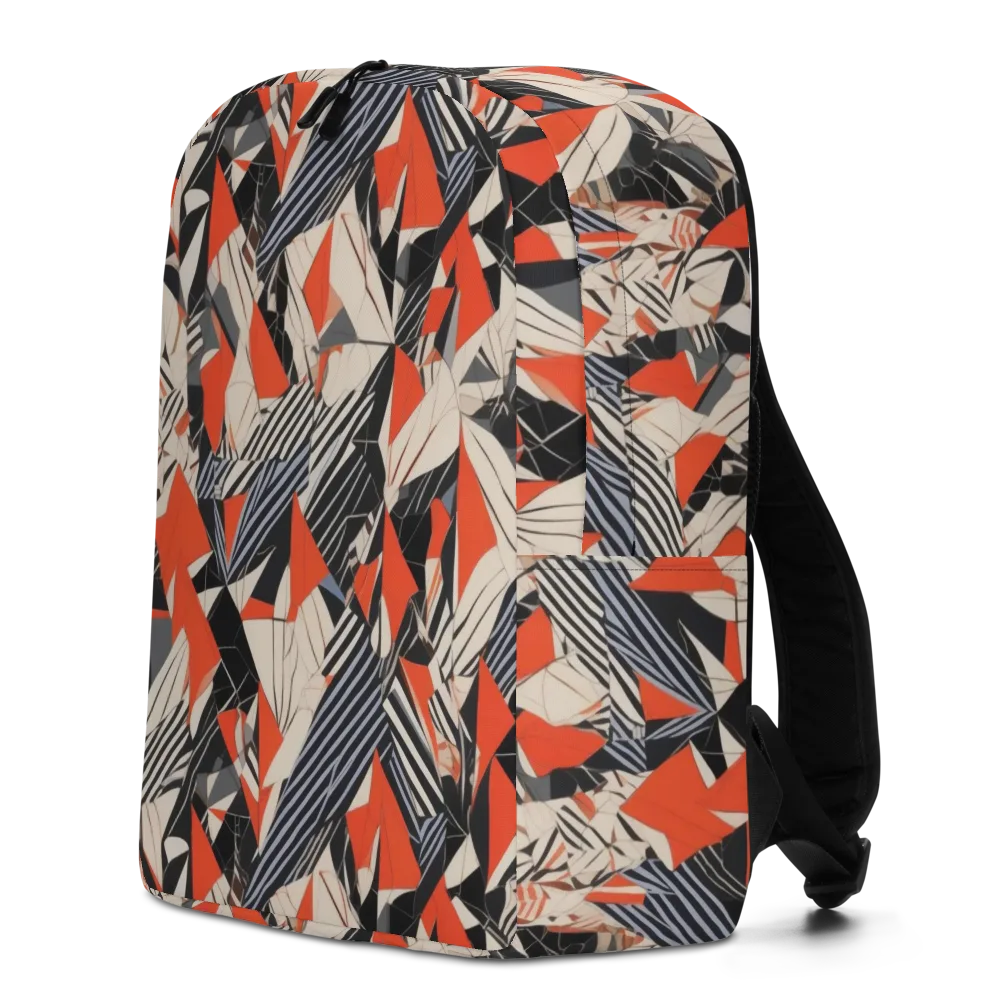 Vermilion Static on Minimalist Backpack — Left
