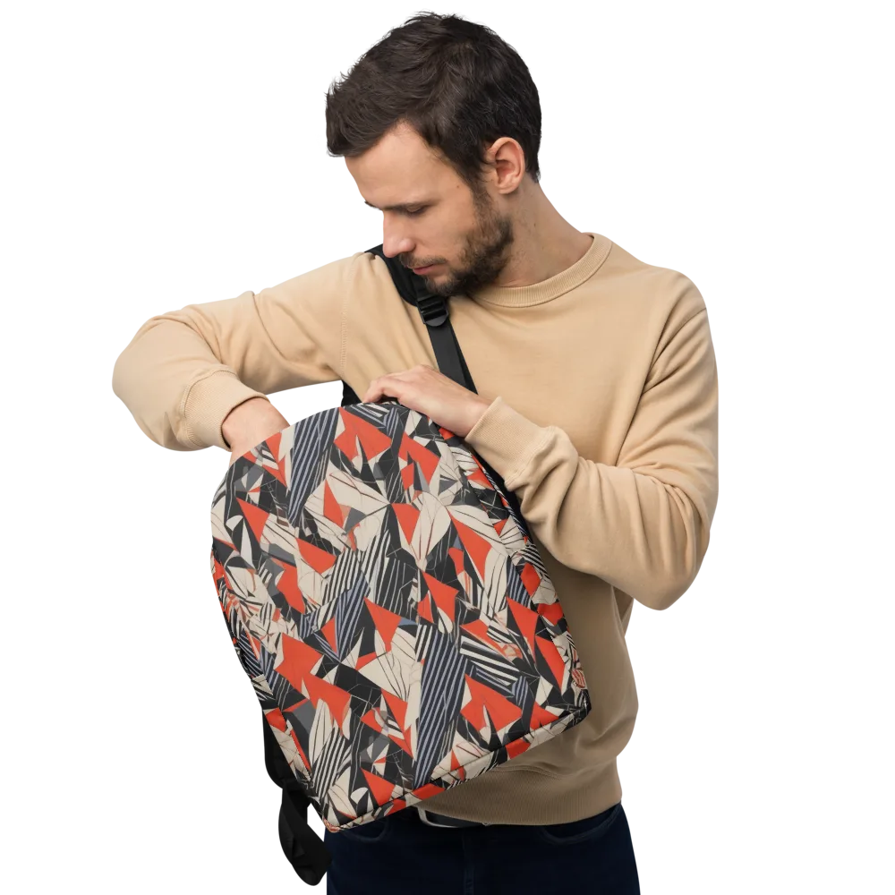 Vermilion Static on Minimalist Backpack — Front