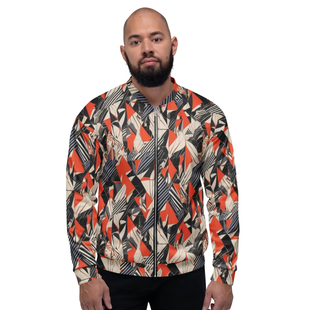Vermilion Static on Bomber Jacket — Front