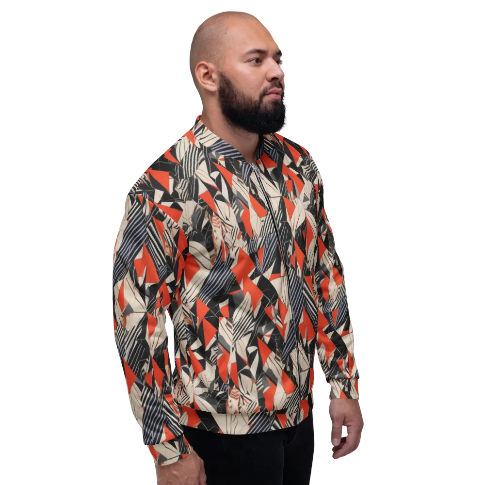 Vermilion Static on Bomber Jacket — Right