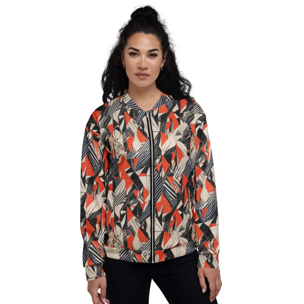 Vermilion Static on Bomber Jacket — Front