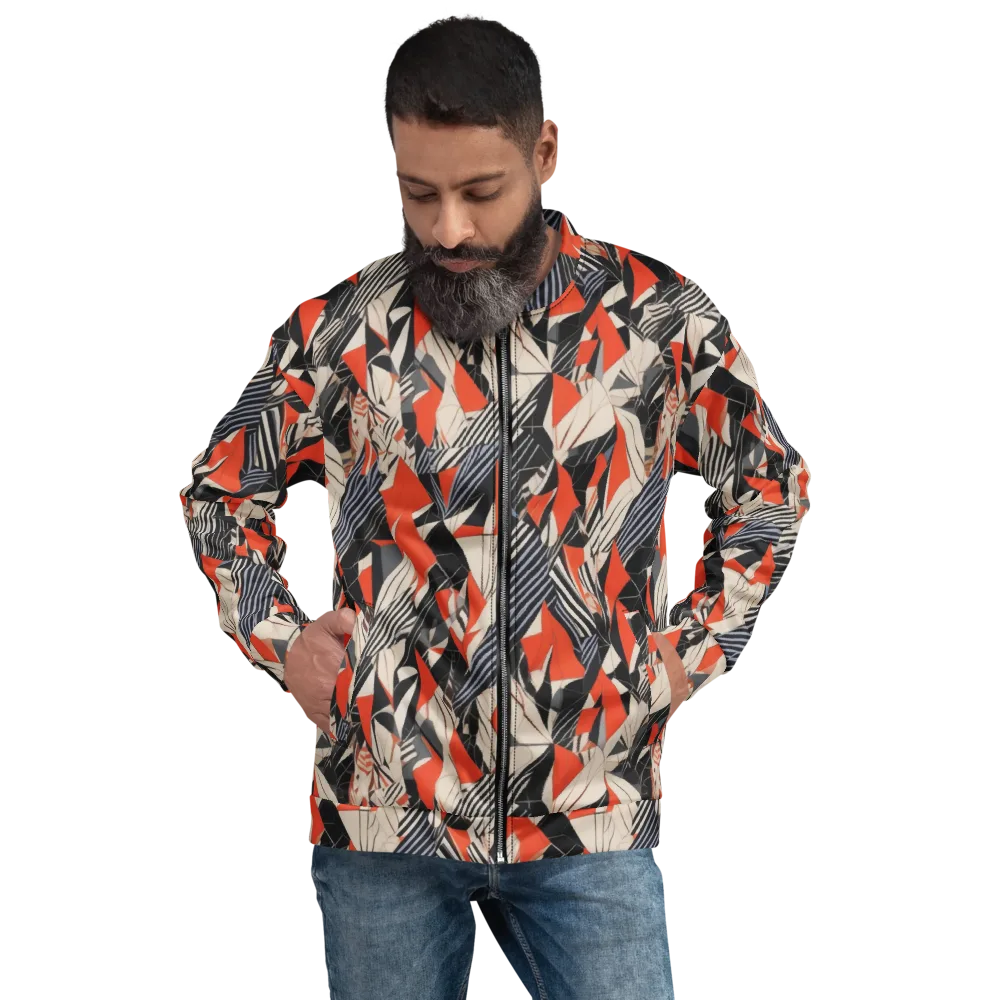 Vermilion Static on Bomber Jacket — Front