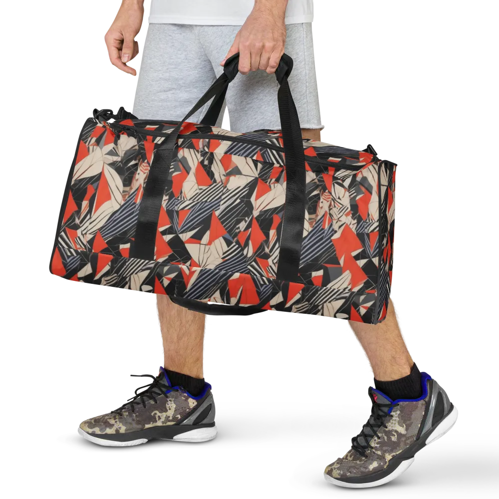 Vermilion Static on Duffle Bag — Front