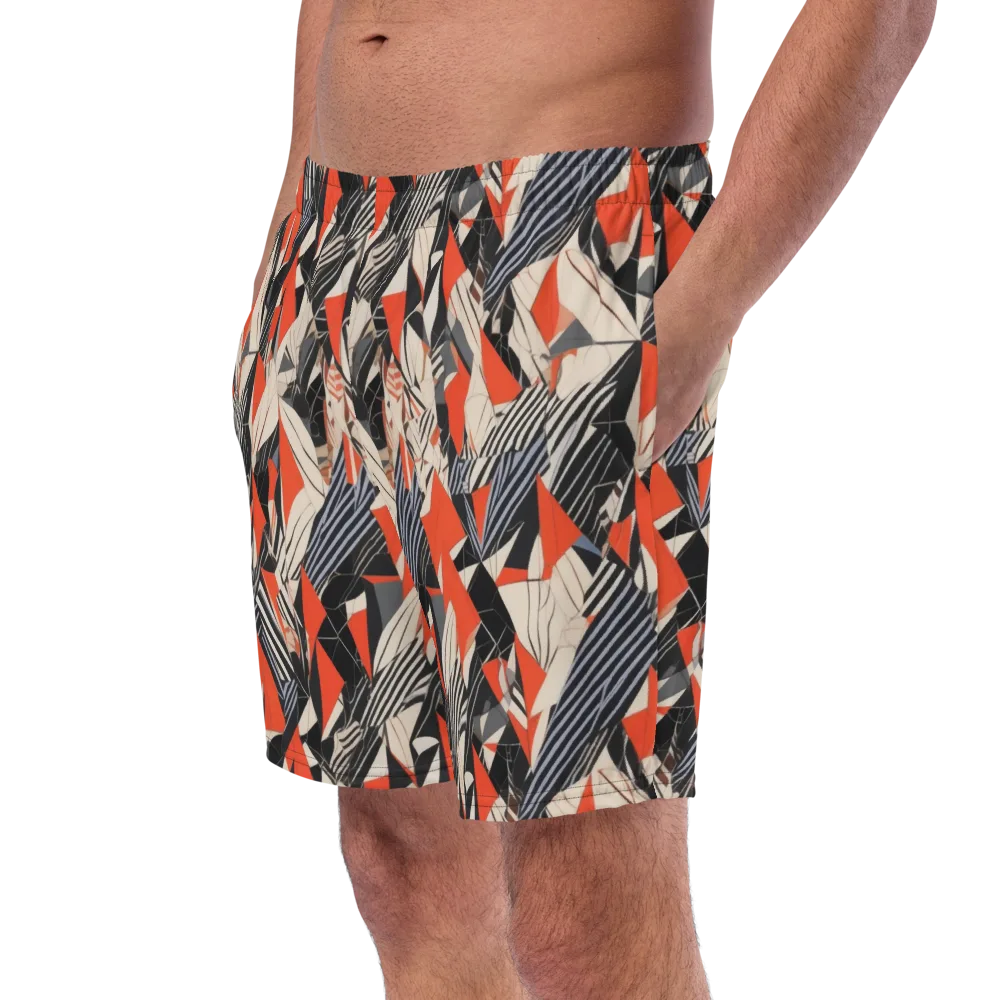 Vermilion Static on Swim Trunks — Left Front